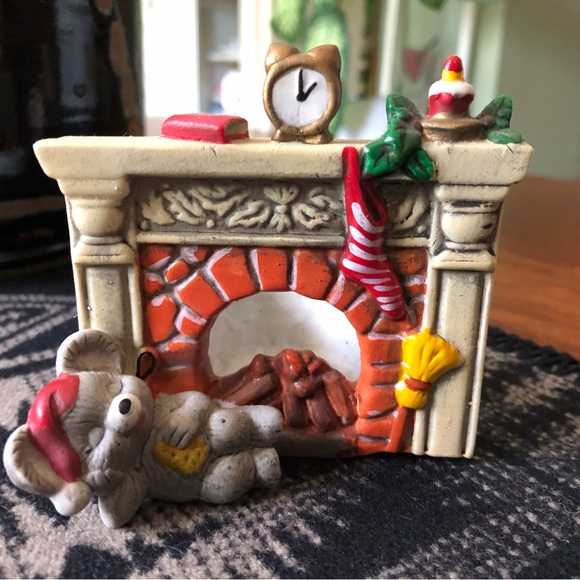 Vintage Holiday Vintage Night Before Christmas Tea Light Ceramic